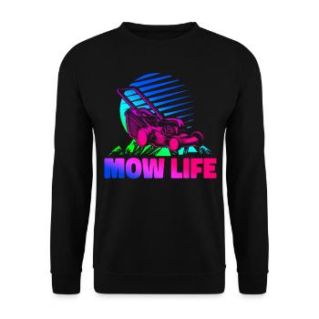 Lawn Mower Mowing Dad Father - Unisex Pullover - Schwarz - Vorne - Alina (178cm) & Michal (187cm)