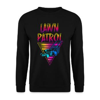Lawn Mower Mowing Dad Father - Unisex Pullover - Schwarz - Vorne - Alina (178cm) & Michal (187cm)