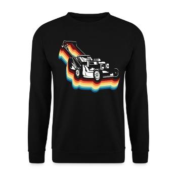 Lawn Mower Mowing Dad Father - Unisex Pullover - Schwarz - Vorne - Alina (178cm) & Michal (187cm)