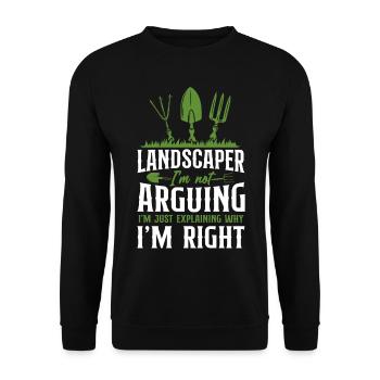 Landscaper Landscaping Landscape - Unisex Pullover - Schwarz - Vorne - Alina (178cm) & Michal (187cm)