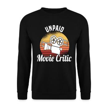 Filmkritiker Filmrezensent Spielfilm Film - Unisex Pullover - Schwarz - Vorne - Alina (178cm) & Michal (187cm)