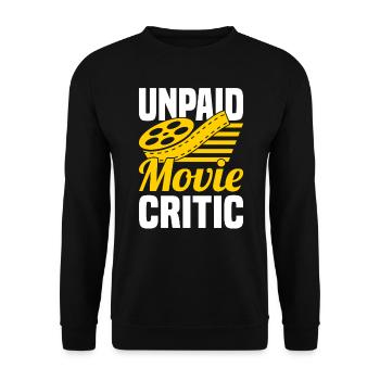 Filmkritiker Filmrezensent Spielfilm Film - Unisex Pullover - Schwarz - Vorne - Alina (178cm) & Michal (187cm)