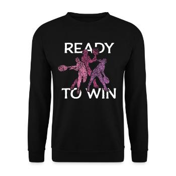 Tennisspielerin Tennisverein Padel - Unisex Pullover - Schwarz - Vorne - Alina (178cm) & Michal (187cm)