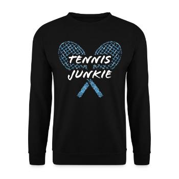 Tennis Junkie Entraîneur de joueurs de tennis - Sweat-shirt Unisexe - noir - Devant - Alina (178cm) & Michal (187cm)