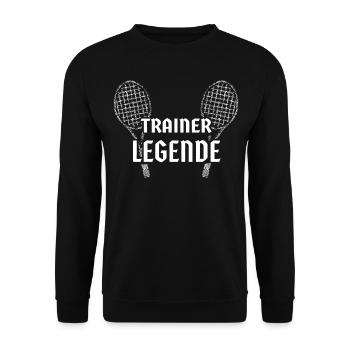 Entraîneur Légende Tennis Tennis Entraîneur - Sweat-shirt Unisexe - noir - Devant - Alina (178cm) & Michal (187cm)