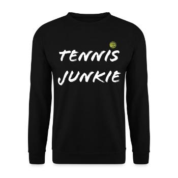 Tennis Junkie Entraîneur de joueurs de tennis - Sweat-shirt Unisexe - noir - Devant - Alina (178cm) & Michal (187cm)