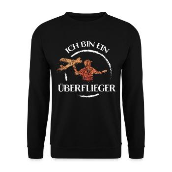 Modellbauer Modellflugzeug Modellfliegen - Unisex Pullover - Schwarz - Vorne - Alina (178cm) & Michal (187cm)