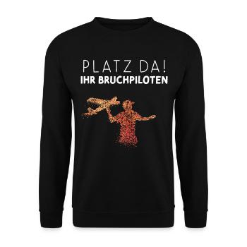 Modellflugzeug RC Ferngesteuerte Flieger - Unisex Pullover - Schwarz - Vorne - Alina (178cm) & Michal (187cm)