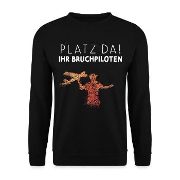 Modellflugzeug RC Ferngesteuerte Flieger - Unisex Pullover - Schwarz - Vorne - Alina (178cm) & Michal (187cm)