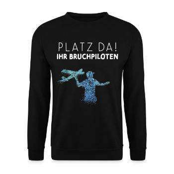 Modellflugzeuge Modellflug Modellfliegen - Unisex Pullover - Schwarz - Vorne - Alina (178cm) & Michal (187cm)