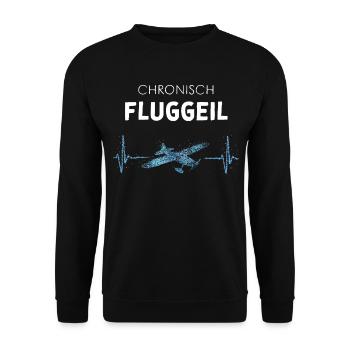 Fluggeil Modellflugzeuge Modellfliegen - Unisex Pullover - Schwarz - Vorne - Alina (178cm) & Michal (187cm)