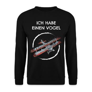 Modellflugzeug Ferngesteuertes Flugzeug - Unisex Pullover - Schwarz - Vorne - Alina (178cm) & Michal (187cm)