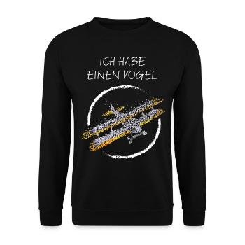 Modellflieger Modellbau Modellbauer - Unisex Pullover - Schwarz - Vorne - Alina (178cm) & Michal (187cm)