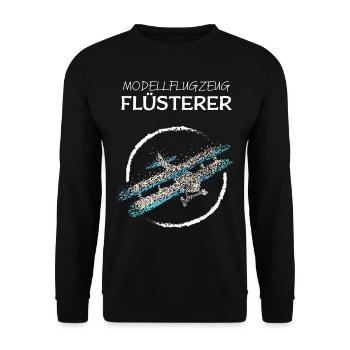 Modellflugzeug Modellflieger Modellbau - Unisex Pullover - Schwarz - Vorne - Alina (178cm) & Michal (187cm)