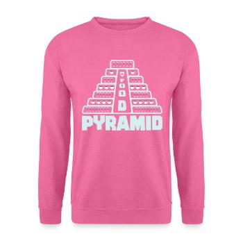 Lebensmittelpyramide Kaffee Wein Trinken - Unisex Pullover - Pink - Vorne