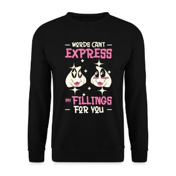 Dim Sums Filling Asian Food Chinese Food Fan - Unisex Sweatshirt - black - Front - Alina (178cm) & Michal (187cm)