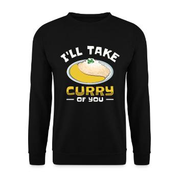 Curry South Asian Cuisine Indian Food Foodie - Unisex Sweatshirt - black - Front - Alina (178cm) & Michal (187cm)