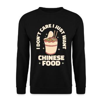 Asian Food Chinese Food Fan Noodle Foodie - Unisex Sweatshirt - black - Front - Alina (178cm) & Michal (187cm)