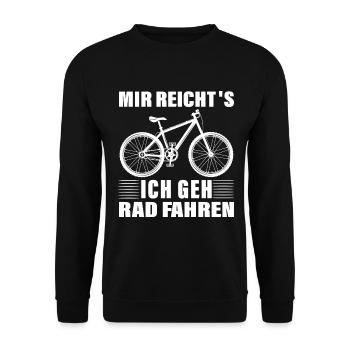 Mir Reicht's Ich Geh Rad fahren Mountainbike - Unisex Pullover - Schwarz - Vorne - Alina (178cm) & Michal (187cm)