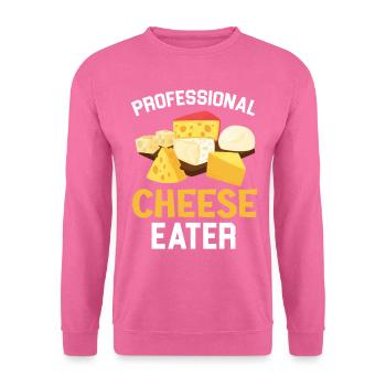 Mangeur de fromage professionnel Cheesy Cheese Foodie - Sweat-shirt Unisexe - rose - Devant