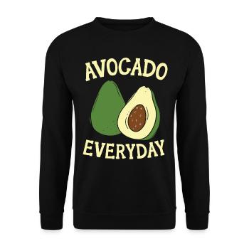 Avocado Every Day Avocado Lover Guac Guacamole - Unisex Sweatshirt - black - Front - Alina (178cm) & Michal (187cm)