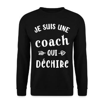 Je suis une coach qui déchire - Sweat-shirt Unisexe - noir - Devant - Alina (178cm) & Michal (187cm)