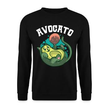 Avocato Avocado Lover Guac Guacamole Keto Ka - Unisex Sweatshirt - black - Front - Alina (178cm) & Michal (187cm)