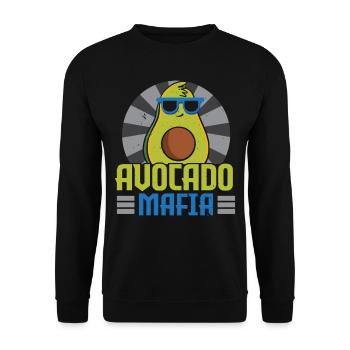 Avocado Mafia Avocado Lover Guac Guacamole Ket - Unisex Sweatshirt - black - Front - Alina (178cm) & Michal (187cm)