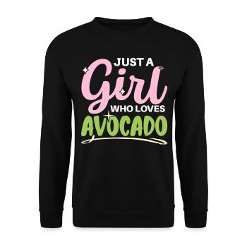 Nur ein Mädchen, das Avocado liebt Liebhaber Guaca - Unisex Pullover - Schwarz - Vorne - Alina (178cm) & Michal (187cm)