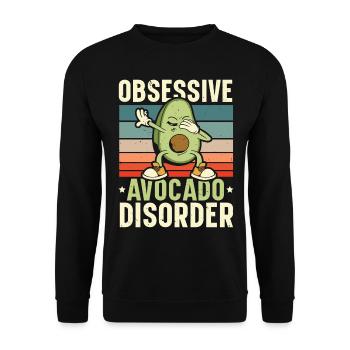 Compulsive Avocado Disease Guac Guacamole Keto - Unisex Sweatshirt - black - Front - Alina (178cm) & Michal (187cm)