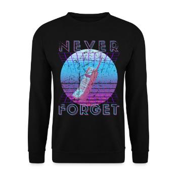Never Forget Retro 80s 90s Nostalgia - Unisex Sweatshirt - black - Front - Alina (178cm) & Michal (187cm)