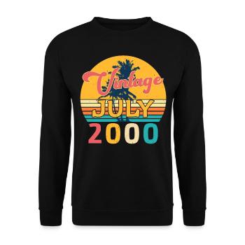 Baujahr Juli 2000 - Unisex Pullover - Schwarz - Vorne - Alina (178cm) & Michal (187cm)