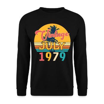 Né en juillet 1979 - Sweat-shirt Unisexe - noir - Devant - Alina (178cm) & Michal (187cm)