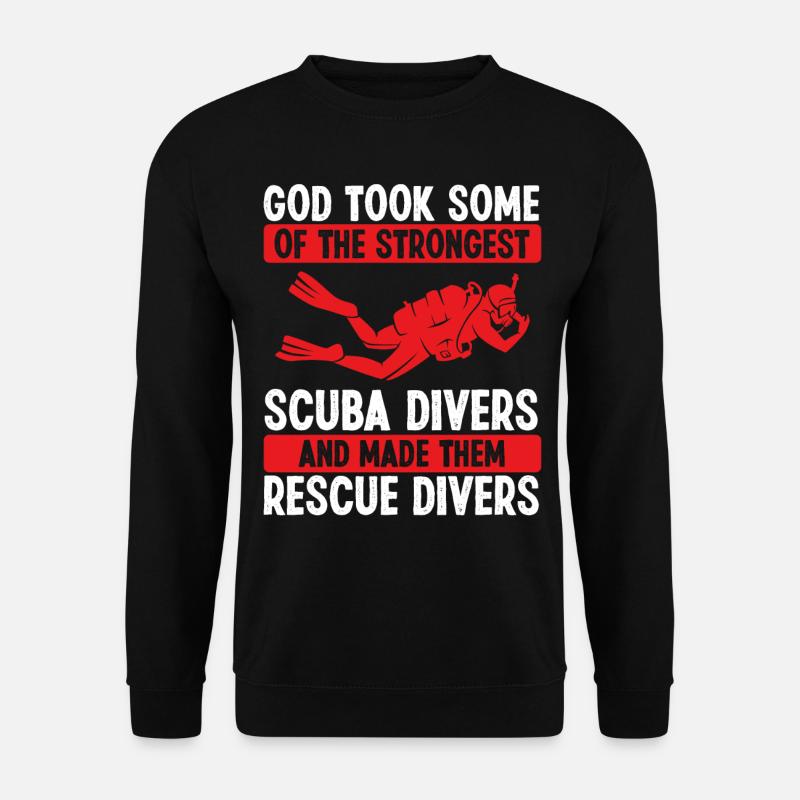 Scuba Rescue Diving Gode gjorde dem til redningsdykker - Unisex sweater - sort