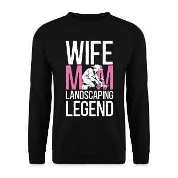 Landscaper Landscaping Landscape - Unisex Pullover - Schwarz - Vorne - Alina (178cm) & Michal (187cm)
