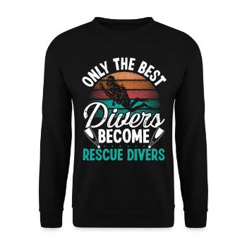 Best Scuba Divers Rescue Divers Rescue Diving - Unisex Pullover - Schwarz - Vorne - Alina (178cm) & Michal (187cm)