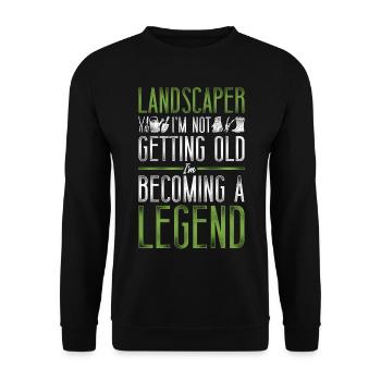 Paysagiste Aménagement Paysager - Sweat-shirt Unisexe - noir - Devant - Alina (178cm) & Michal (187cm)
