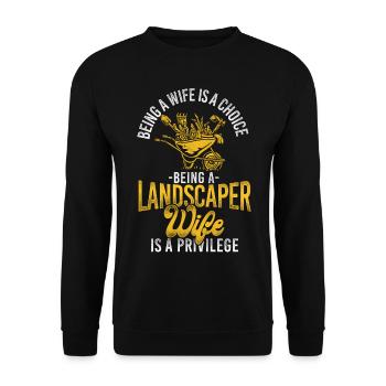 Landscaper Landscaping Landscape - Unisex Sweatshirt - black - Front - Alina (178cm) & Michal (187cm)