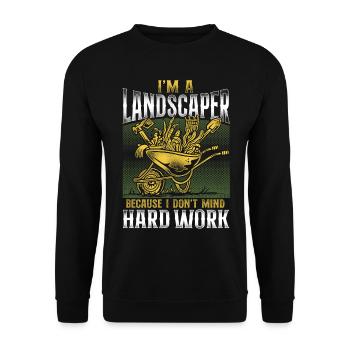 Landscaper Landscaping Landscape - Unisex Sweatshirt - black - Front - Alina (178cm) & Michal (187cm)