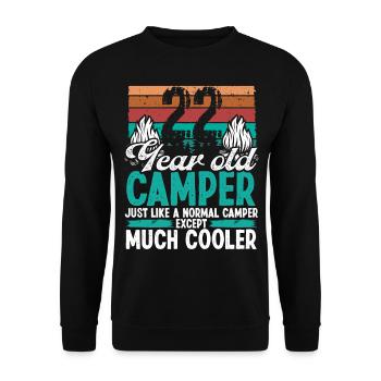 22 Year Old Camper Scouting Camping 22 Birthday - Unisex Sweatshirt - black - Front - Alina (178cm) & Michal (187cm)