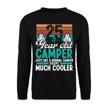 Camping-car de 25 ans Scouting Camping 25 anniversaire - Sweat-shirt Unisexe - noir - Devant - Alina (178cm) & Michal (187cm)