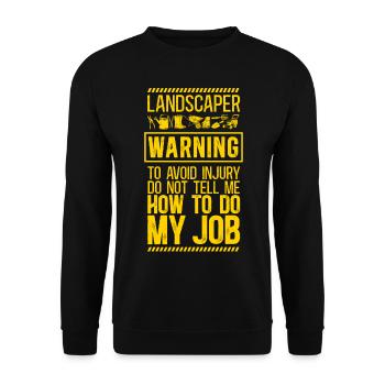Paysagiste Aménagement Paysager - Sweat-shirt Unisexe - noir - Devant - Alina (178cm) & Michal (187cm)