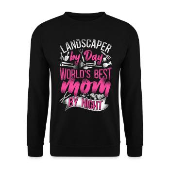 Landscaper Landscaping Landscape - Unisex Sweatshirt - black - Front - Alina (178cm) & Michal (187cm)