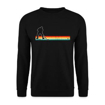 Hockey sur glace rétro - Sweat-shirt Unisexe - noir - Devant - Alina (178cm) & Michal (187cm)
