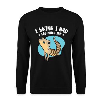 Herpetology Blue-tongued Skink Lizard Wildlife - Unisex Sweatshirt - black - Front - Alina (178cm) & Michal (187cm)