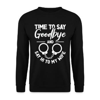 Célibataire Fiancé Mariage Épouse Anniversaire de mariage - Sweat-shirt Unisexe - noir - Devant - Alina (178cm) & Michal (187cm)