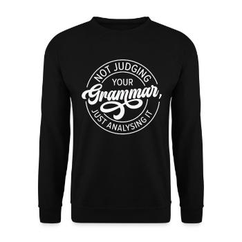 Étudiant professeur de police de grammaire anglaise - Sweat-shirt Unisexe - noir - Devant - Alina (178cm) & Michal (187cm)