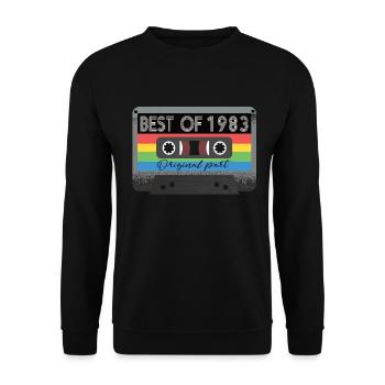 Best Of 1983 Vintage Cassette Retro Birthday - Unisex Sweatshirt - black - Front - Alina (178cm) & Michal (187cm)