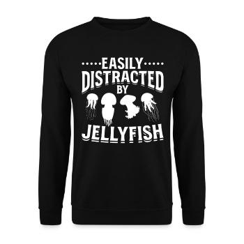 Jellyfish Lover Jellyfishes I Légèrement de la méduse - Sweat-shirt Unisexe - noir - Devant - Alina (178cm) & Michal (187cm)