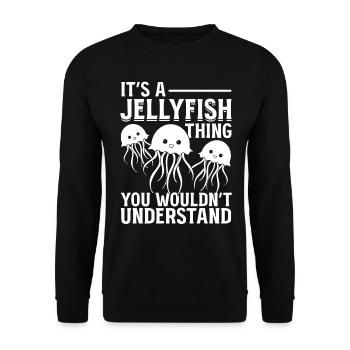 C’est une chose de méduse que vous ne comprenez pas - Sweat-shirt Unisexe - noir - Devant - Alina (178cm) & Michal (187cm)